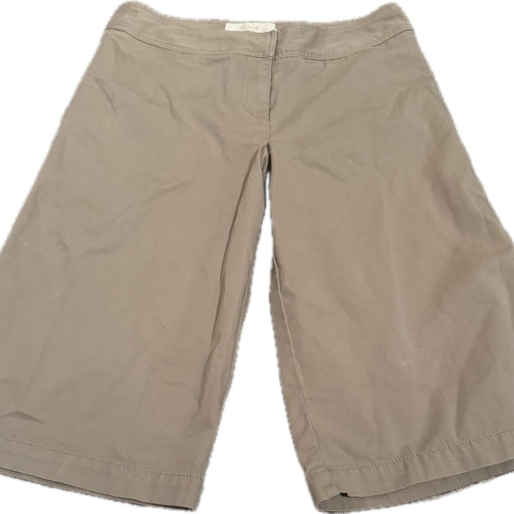 J.crew Classic Twill Chino wide leg‎ cropped pants Size 6